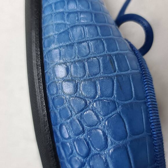 CHANEL Blue Alligator CC Ballerina Flats  Sz. 40.5 - Picture 11 of 11